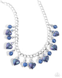 Paparazzi "The Best HEART" Blue Necklace & Earring Set Paparazzi Jewelry