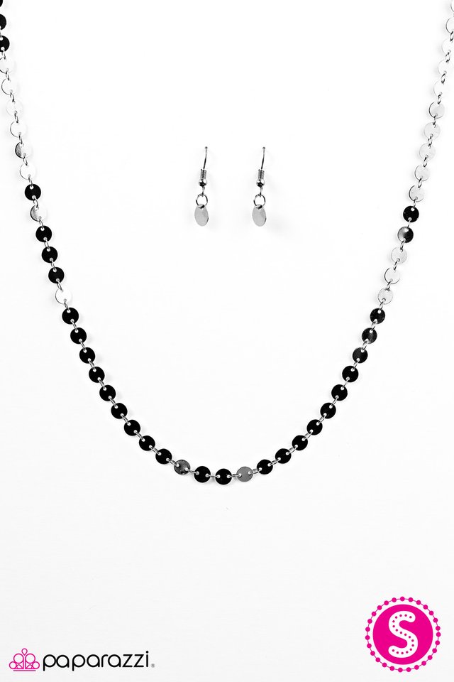 Paparazzi Let There Be Spotlight Black Necklace And Earring Set 9670