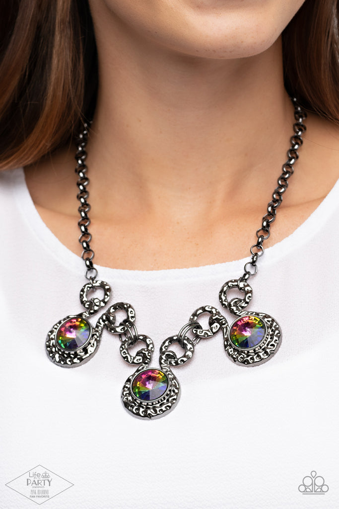 Paparazzi Hypnotized Multi Exclusive Necklace And Earring Set