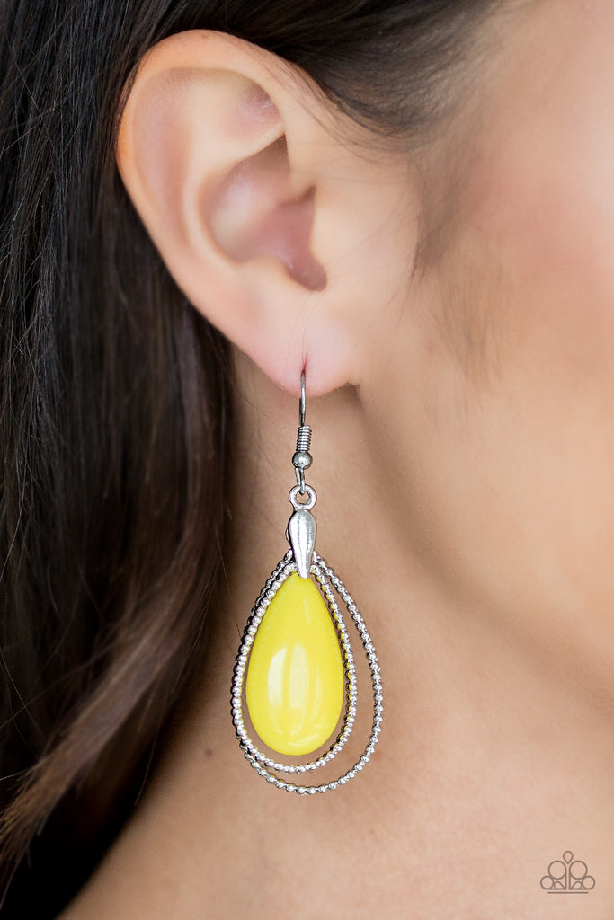 Yellow seed bead earrings paparazzi Clearance