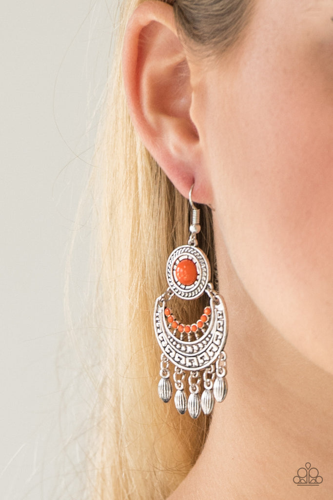 Paparazzi VINTAGE VAULT "Mantra to Mantra" Orange Earrings