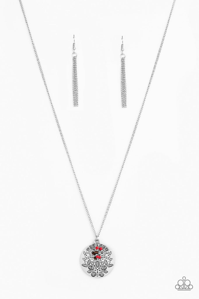 Paparazzi VINTAGE VAULT "Desert Abundance" Red Necklace & Earring Set