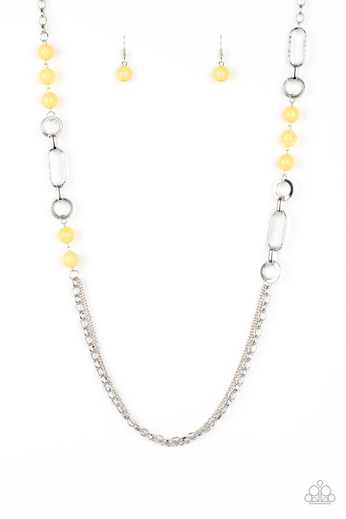 Long yellow 2025 necklace paparazzi