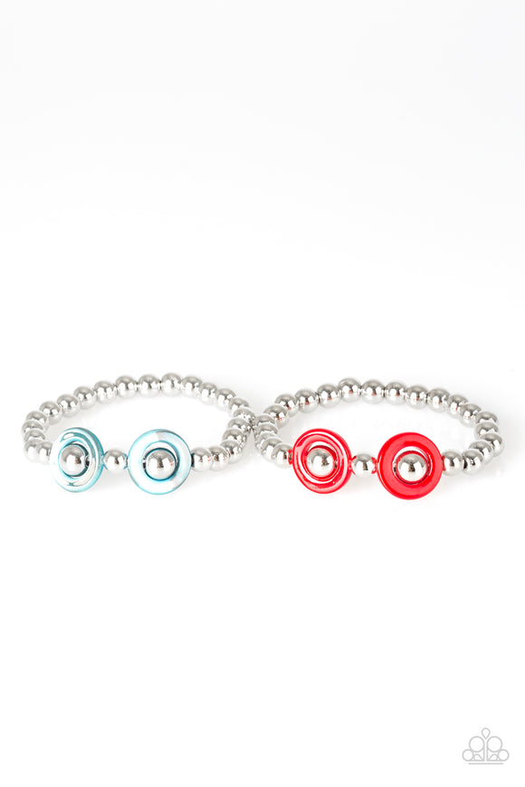 Girls Multi Starlet Shimmer Bracelets Discs Set of 5 Paparazzi Jewelry