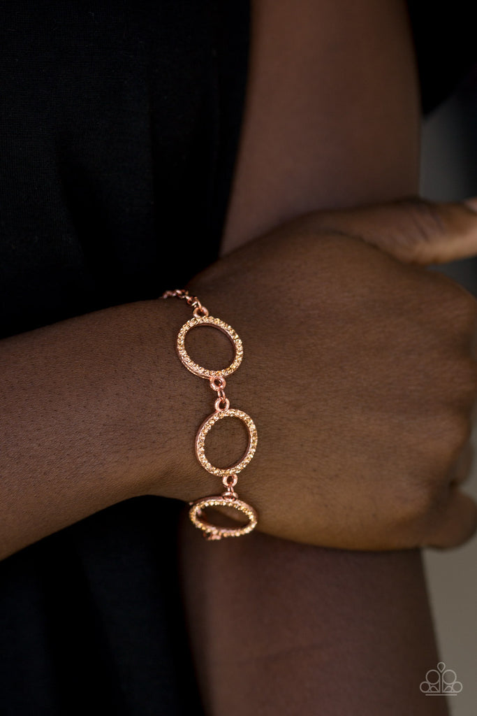 dress the part gold paparazzi Paparazzi Jewelry Dress The Part Bracelet Rose Gold Chain Rhinestones