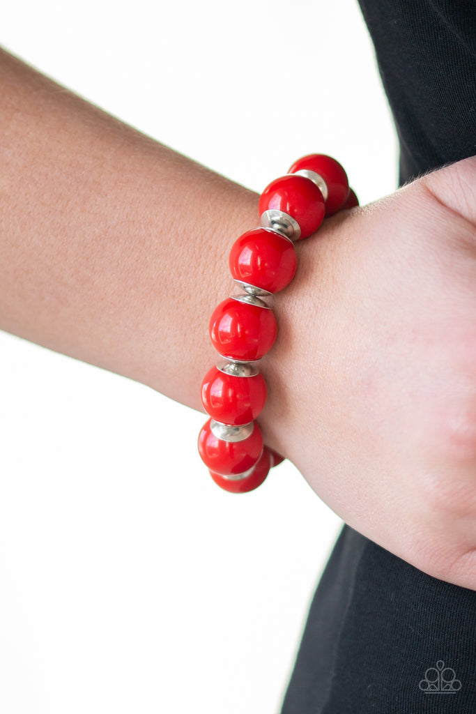 Paparazzi "Candy Shop Sweetheart" Red Bracelet