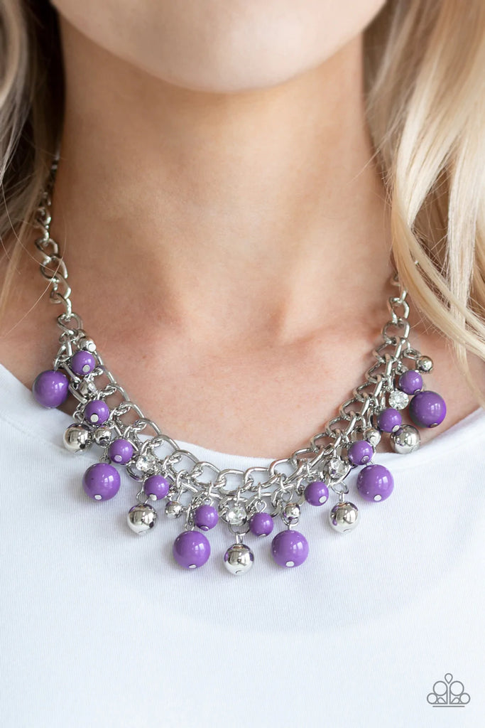 Paparazzi purple best sale bead necklace