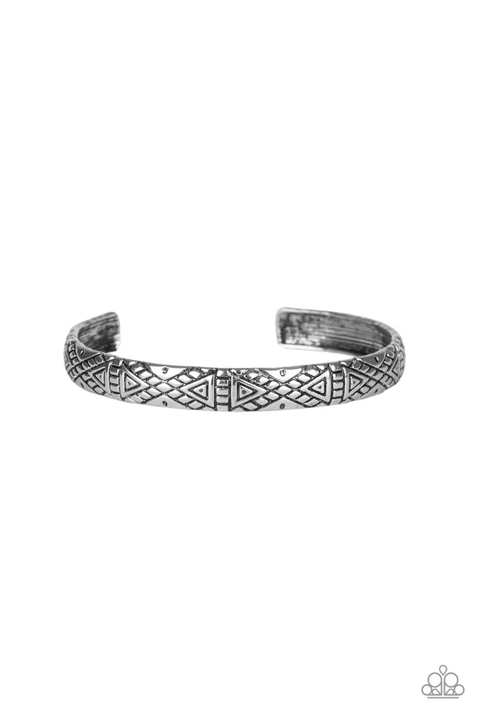 Undeniably dapper silver bracelet paparazzi Clearance