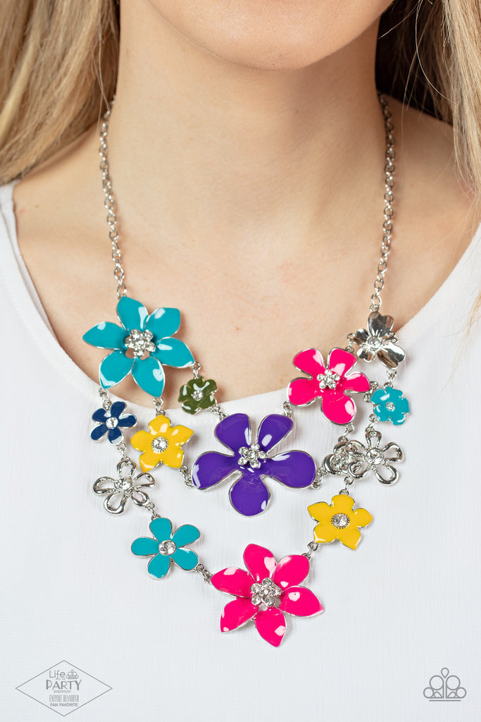 Paparazzi Zi Collection 2013 Multi Flower + Mystery Zi Necklace & Earring  Set