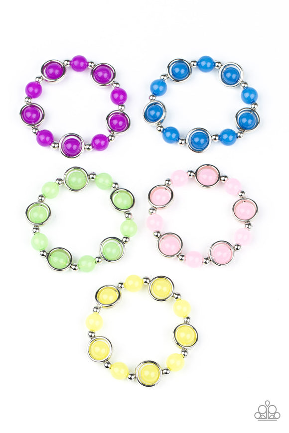 Girl's Starlet Shimmer 10 for $10 230XX Multi Colored Bead Silver Accent Bracelets Paparazzi Jewelry