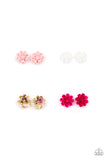 Girl's Starlet Shimmer 10 for $10 320XX Flower Multi Color White Rhinestone Silver Post Earrings Paparazzi Jewelry
