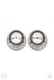 Paparazzi "Off The RICHER-Scale" White Clip On Earrings Paparazzi Jewelry