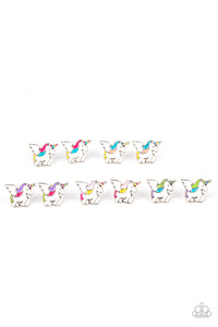 Girl's Starlet Shimmer Multi Unicorn 10 for 10 348XX Earrings Paparazzi Jewelry