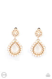 Paparazzi "Discerning Droplets" Gold Clip On Earrings Paparazzi Jewelry