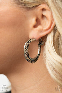 Paparazzi "Moon Child Charisma" Silver Clip On Earrings Paparazzi Jewelry