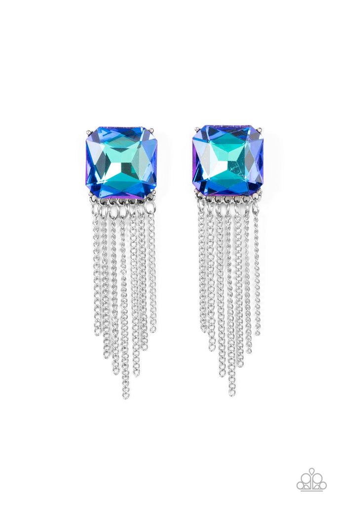 Paparazzi "Supernova Novelty" Blue Post Earrings