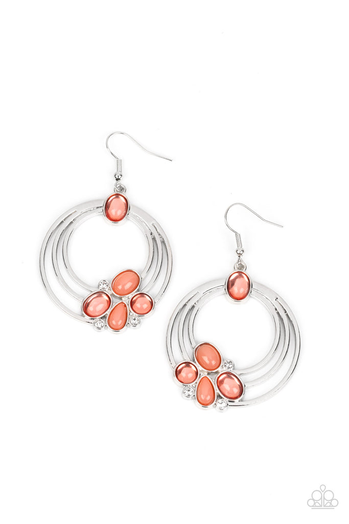 Paparazzi Dreamy Dewdrops Orange Earrings 0836