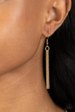 Paparazzi "Cretian Crest" Gold Lanyard Necklace & Earring Set Paparazzi Jewelry