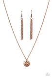 Paparazzi "Stamped Sentiment" Copper Necklace & Earring Set Paparazzi Jewelry