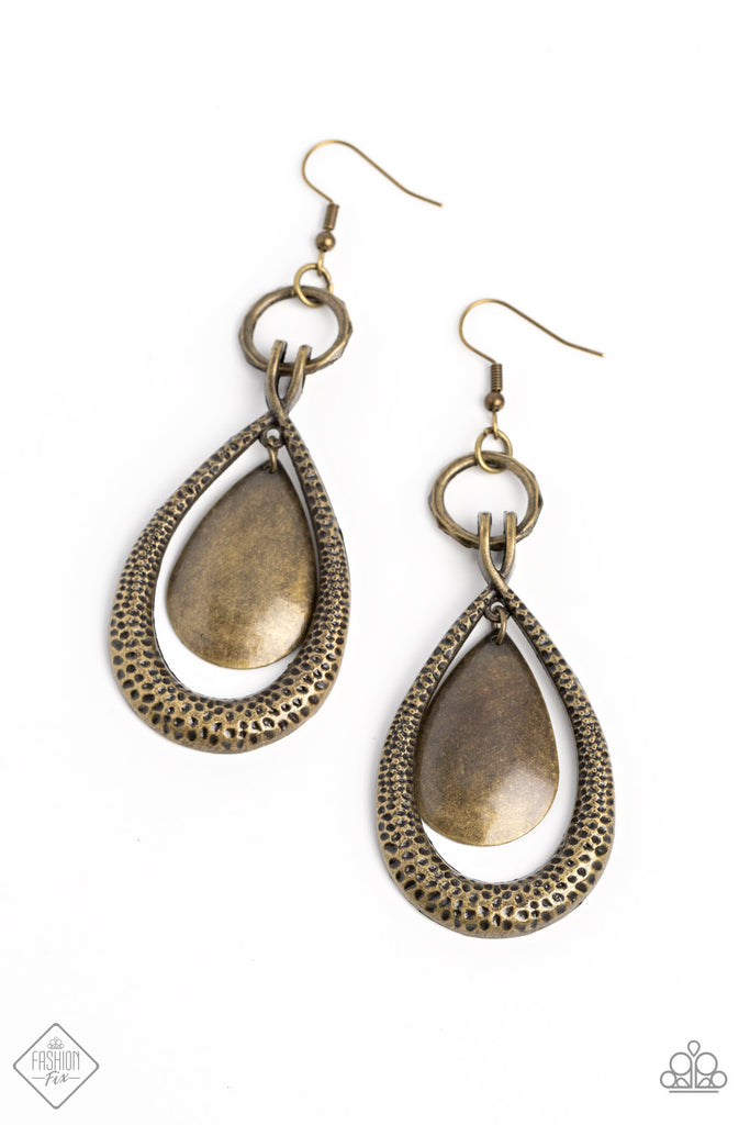 Paparazzi Flare" FASHION FIX Brass Earrings