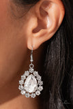 Paparazzi "Everlasting" White 2023 Zi Collection Necklace & Earring Set Paparazzi Jewelry
