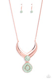 Paparazzi "I CLAN See Clearly Now" Copper Necklace & Earring Set Paparazzi Jewelry