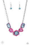 Paparazzi "Evolving Elegance" Pink Fashion Fix Necklace & Earring Set Paparazzi Jewelry