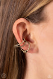 Paparazzi "Mobile Maven" Brass Ear Cuff Post Earrings Paparazzi Jewelry