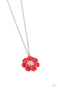 Paparazzi "Beyond Blooming" Red Necklace & Earring Set Paparazzi Jewelry