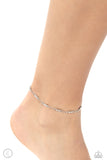 Paparazzi "Simple Sass" White Anklet Bracelet Paparazzi Jewelry