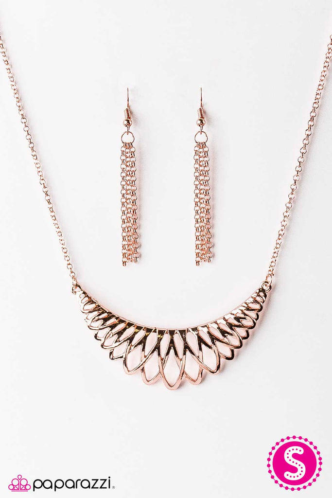 Paparazzi "Amazon Allure" Copper Necklace & Earring Set