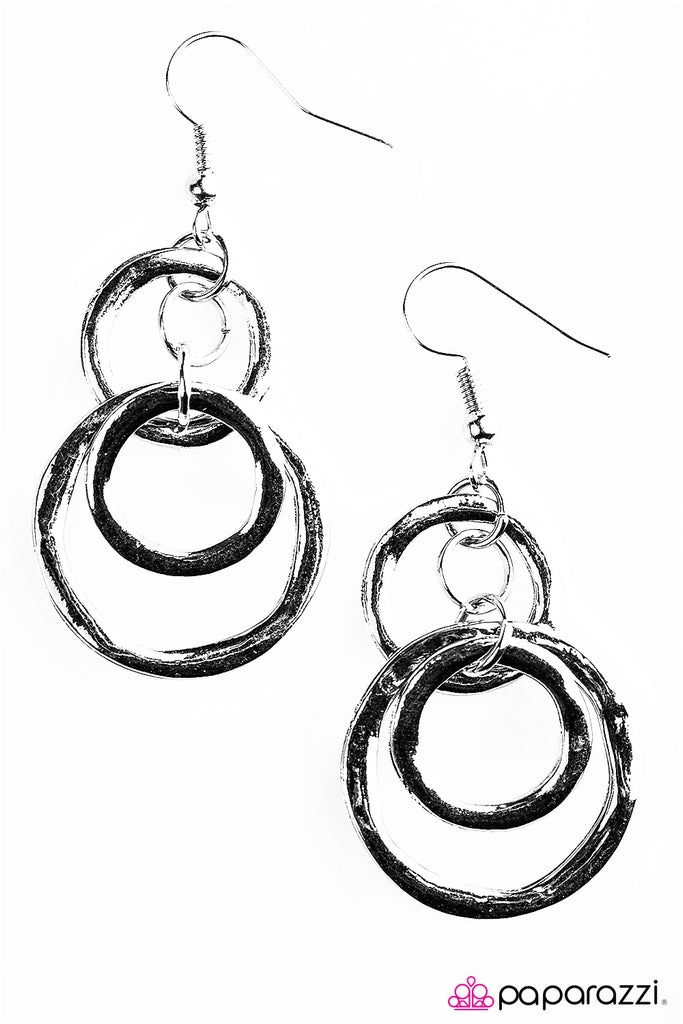 Paparazzi "Another Round Silver" earring