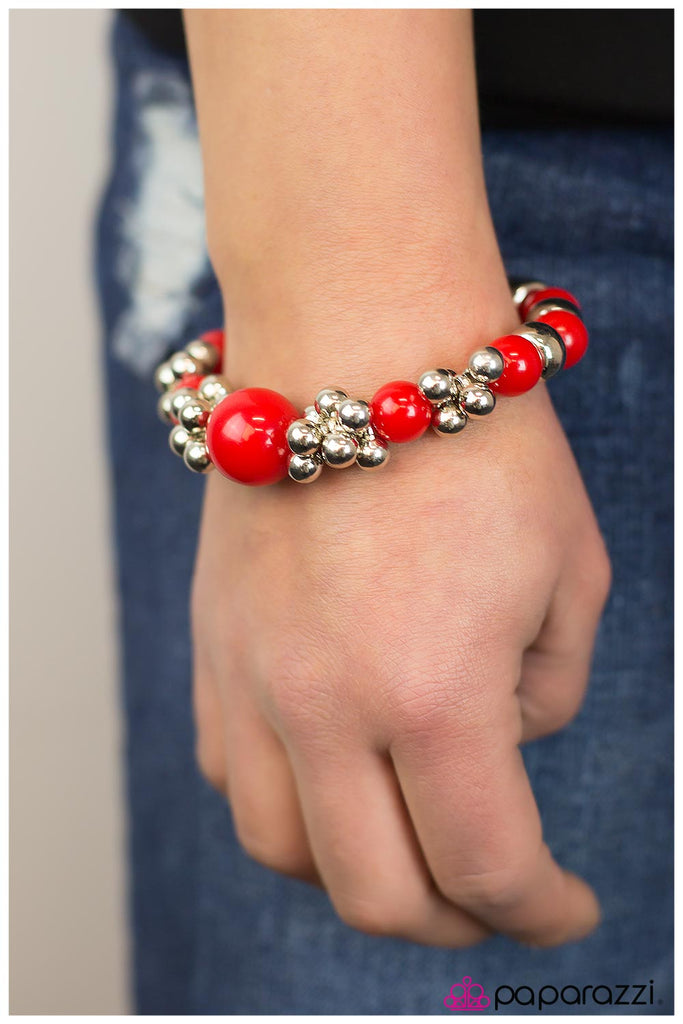 Paparazzi "Arm Candy" Red Bracelet