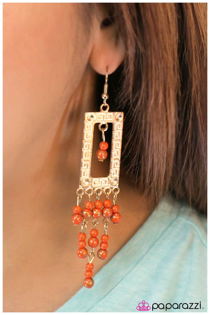 Paparazzi Aztec Attitude Earring 3810