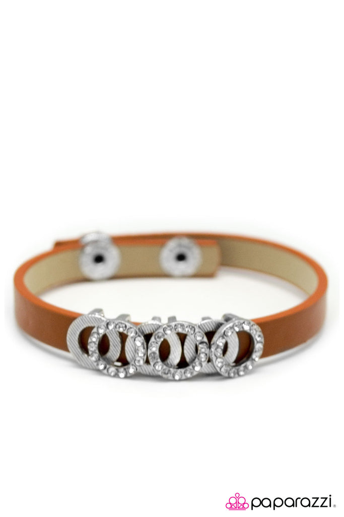 Paparazzi "Hoops and Hollers Brown" bracelet