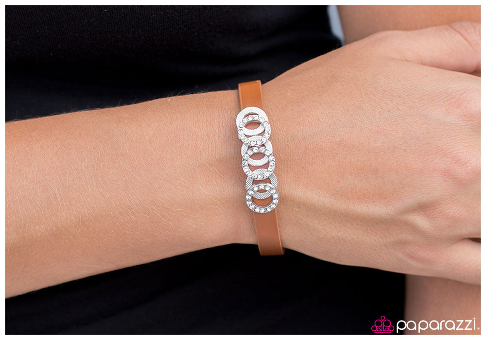 Paparazzi "Hoops and Hollers Brown" bracelet