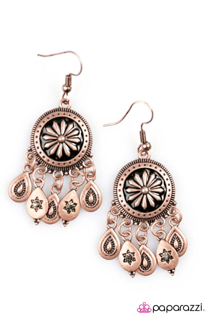 Paparazzi "Once Upon A CHIME" Copper Earrings