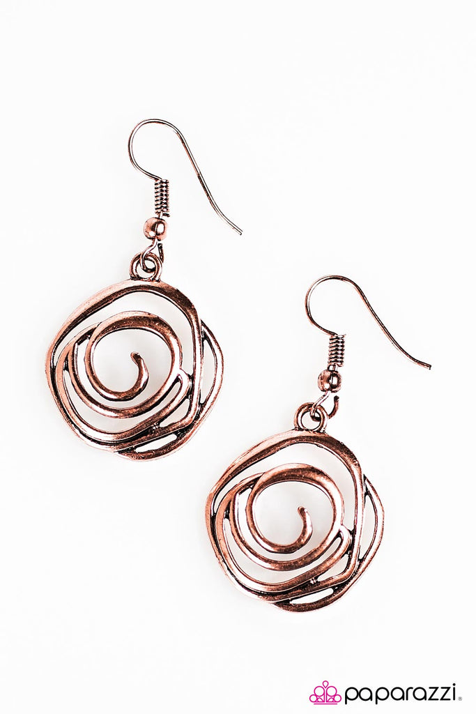 Paparazzi "Sweet as Roses Copper" earring