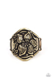 Paparazzi "Hibiscus Harbor" Brass Exclusive Ring Paparazzi Jewelry