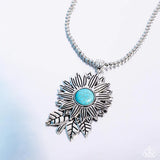 Paparazzi "Sunflower Solstice" Blue Necklace & Earring Set Paparazzi Jewelry