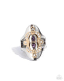 Paparazzi "Tiered Timeline" Purple Ring Paparazzi Jewelry