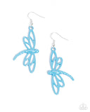 Paparazzi "Dapper Dragonfly" Blue Earrings Paparazzi Jewelry