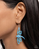Paparazzi "Dapper Dragonfly" Blue Earrings Paparazzi Jewelry