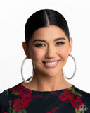 Paparazzi "Classy Condition" White Post Earrings Paparazzi Jewelry