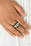 Paparazzi VINTAGE VAULT "Trending Treasure" Black Ring Paparazzi Jewelry