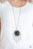 Paparazzi VINTAGE VAULT "Sandstone Solstice" Black Necklace & Earring Set Paparazzi Jewelry