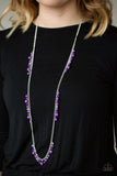 Paparazzi VINTAGE VAULT "Miami Mojito" Purple Necklace & Earring Set Paparazzi Jewelry