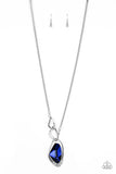 Paparazzi VINTAGE VAULT REPO "Optical Opulence" Blue Necklace & Earring Set Paparazzi Jewelry