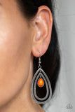 Paparazzi VINTAGE VAULT "Drops of Color" Orange Earrings Paparazzi Jewelry