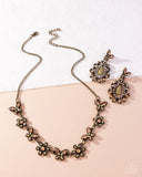 Paparazzi "Whimsical Delight & Content" Brass Necklace & Earring Set Paparazzi Jewelry